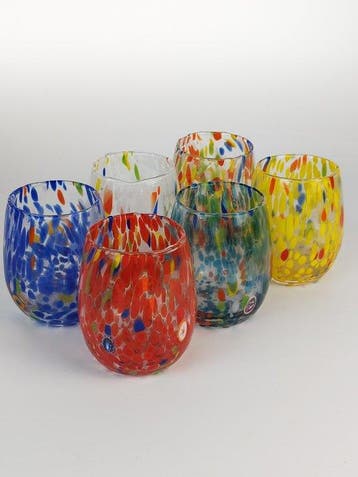 LAGUNA - Drinkservies (6) - Muranoglas - 6 geblazen