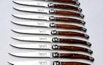 Laguiole - 12x Steak Knives - Brown - style de -