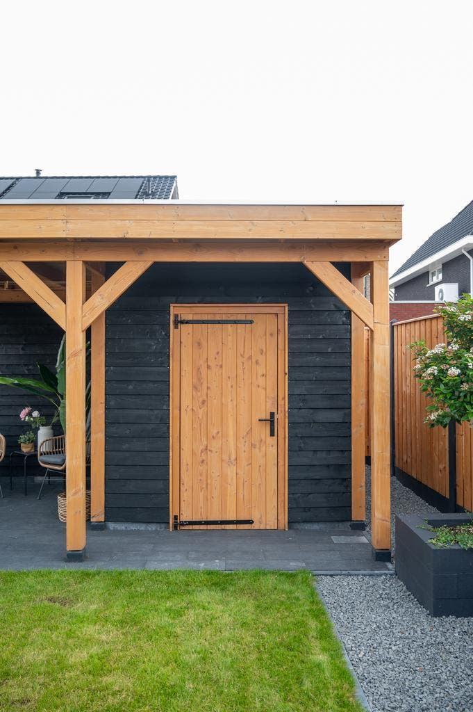 Douglas deuren | Opgeklampt | Paneeldeur | Raam | Tuinhuis, Tuin en Terras, Tuinpoorten, Nieuw, Hout, Draaipoort, 200 cm of meer