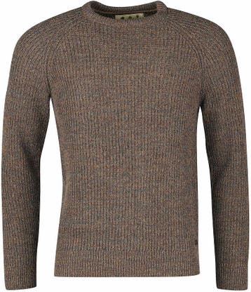 Barbour Trui Lamswol Knitted Bruin maat Maat 48/50 (M) Heren, Barbour, Bruin, Nieuw, Verzenden