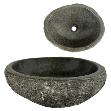 Lendo Online Waskom Riviersteen (40–45)x(30–35) cm Grijs, Verzenden, Nieuw
