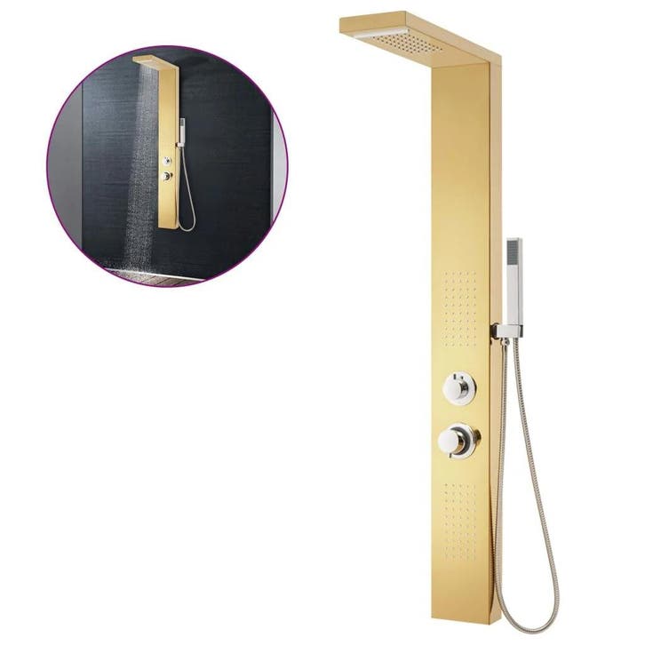 Goudkleurig Douchesysteem | Retour Deal | 37% Korting!, Doe-het-zelf en Bouw, Sanitair, Nieuw, Inox, Douche, Verzenden