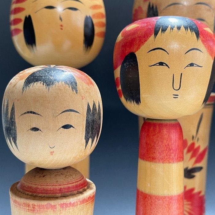 Traditionele Kokeshi / Dento Kokeshi-poppen - Japan - Shwa, Antiquités & Art, Antiquités | Autres Antiquités