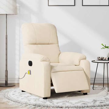 vidaXL Massagestoel elektrisch verstelbaar microvezelstof, Huis en Inrichting, Fauteuils, Verzenden, Nieuw
