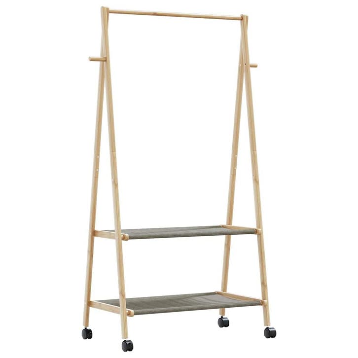 vidaXL Kledingrek met schappen en wielen 96x45,5x155,5 cm, Huis en Inrichting, Kasten | Kleerkasten, Nieuw, Verzenden