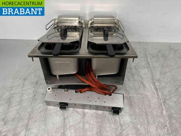 RVS Mareno Drop-in Friteuse Frituur 2 x 10 liter 400V Horeca, Ophalen of Verzenden