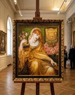 Filippo Stivaletta (1950) - La vedova Romana di Dante, Antiek en Kunst