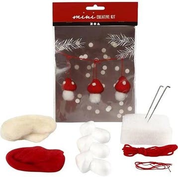DIYkit Pakket Hobbyset Naaldvilten paddestoelen hangend, Hobby en Vrije tijd, Nieuw
