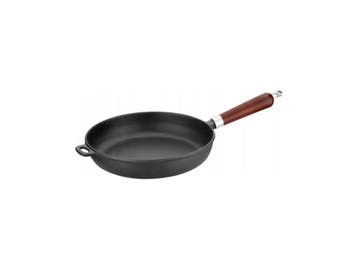 Veiling - Gietijzeren Koekenpan 24cm Houten Handvat