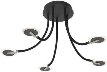 2dekans | Plafondlamp Turound 3375ZW – Zwarte design lamp, Maison & Meubles, Ophalen of Verzenden