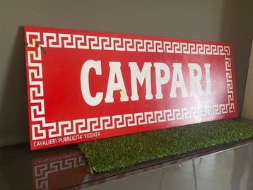 Campari - enseigne Campari vintage - Enseigne publicitaire -