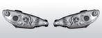 Koplampen geschikt voor Peugeot 206 98-01  Halo Rims chrome, Verzenden, Nieuw, Peugeot