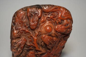 Steenzegel in keizerlijke stijl uit de Qing-dynastie,
