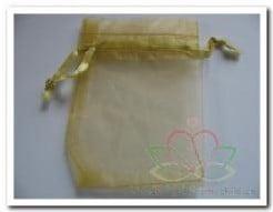 Cadeauzakje giftbag Organza Goud 7x9 cm, Nieuw