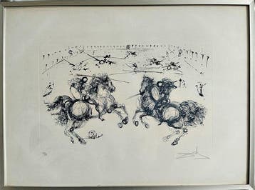 Salvador Dali (1904-1989) - Combat de cavaliers