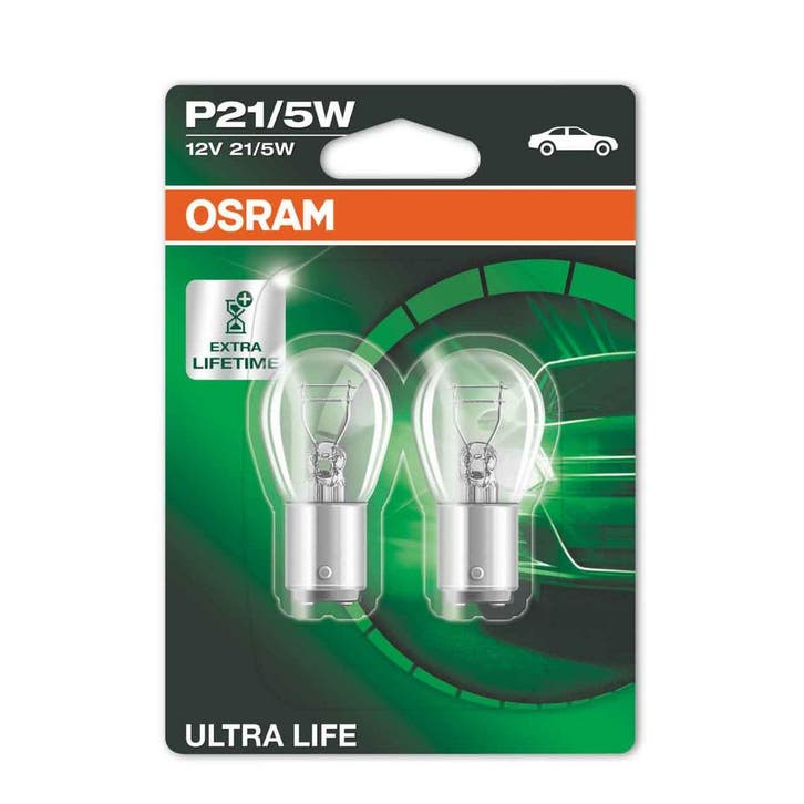 Osram Gloeilamp P21/5W 12V Ultra Life BAY15d 2 Stuks, Auto-onderdelen, Verlichting, Nieuw, Ophalen of Verzenden