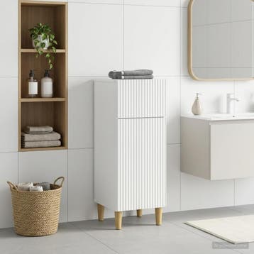 vidaXL Badkamer Opbergkast ARNHEM Hoogglans Wit 30 x 31 x 80, Verzenden, Nieuw