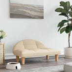 vidaXL Hondenmand 70x52x30 cm stof crèmekleurig, Verzenden, Nieuw