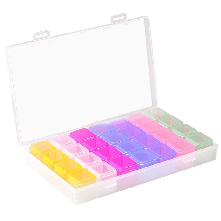 Fako Bijoux - 4x Diamond Painting Opbergbox Met 28 Bakjes -, Hobby en Vrije tijd, Kralen en Sieraden maken, Verzenden