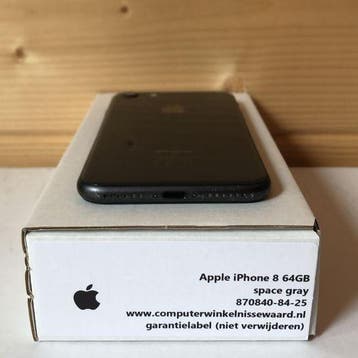 (Als) Nieuw Apple iPhone 8 (model 2016) 64GB black +, Telecommunicatie, Ophalen of Verzenden, Nieuw