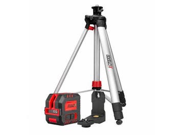 Veiling - Levelfix kruislijnlaser groen set met statief CL12, Doe-het-zelf en Bouw, Meetapparatuur, Nieuw