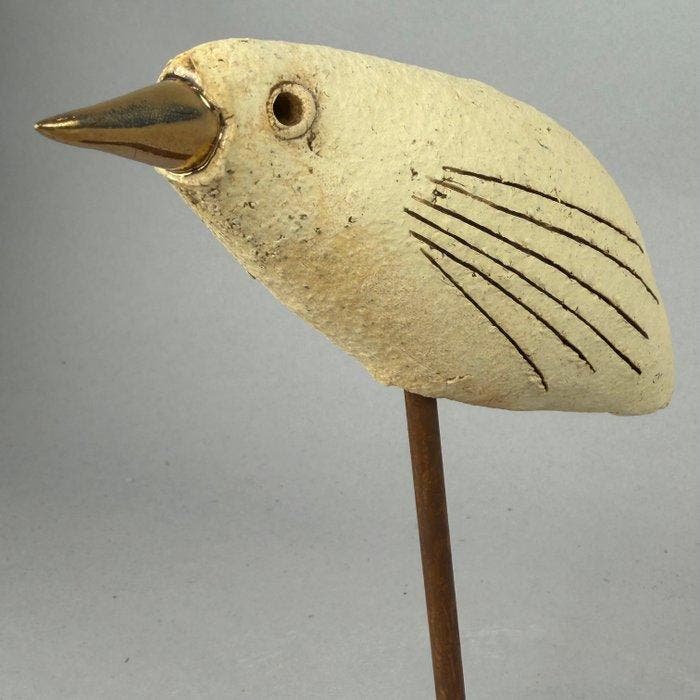 Ewa Budzowska - sculptuur, NO RESERVE- BIRD- (decorated 24, Antiquités & Art, Curiosités & Brocante