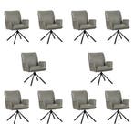 Set van 10 Leren draaibare eetkamerstoelen Elite - Granada, Ophalen of Verzenden