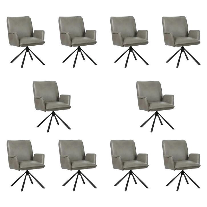 Set van 10 Leren draaibare eetkamerstoelen Elite - Granada, Huis en Inrichting, Barkrukken, Nieuw, 1 kruk, Leer, 60 tot 90 cm