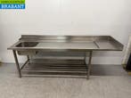 RVS Aanvoertafel Spoeltafel Spoelbak met onderschap 258,5 x, Ophalen of Verzenden, Nieuw in verpakking