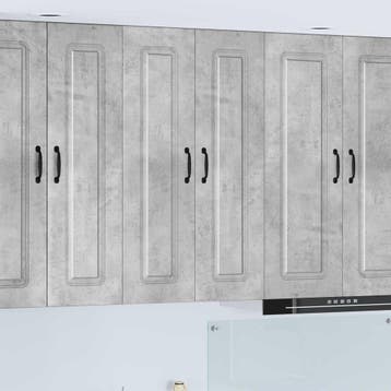vidaXL Vaatwasserpaneel Kalmar Beton Grijs 60 x 31 x 100 cm, Verzenden
