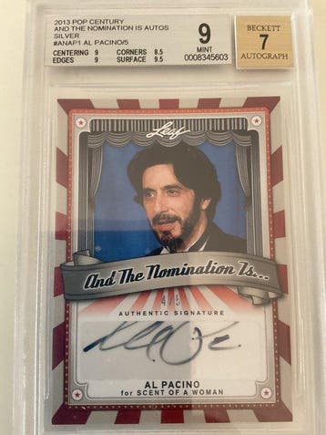 Al Pacino - Beckett graded slab (Mint 9 overall) - Autograph, Nieuw