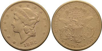 20 Dollar 1882 S Vereinigte Staaten von Amerika, Postzegels en Munten, Verzenden