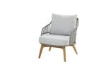 4 Seasons Outdoor Ancora loungestoel teak Silver grey SALE |, Nieuw