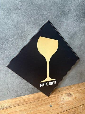 Magnifique embleme biere Paix Dieu - Plaque en métal - 30cm