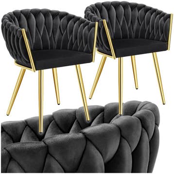 Set eetkamerstoelen Astano fluweel, knoopdesign, Huis en Inrichting, Stoelen, Verzenden, Nieuw