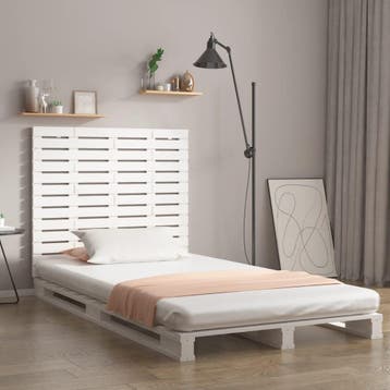 vidaXL Hoofdbord wandmontage 126x3x91,5 cm massief, Verzenden