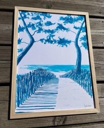 frederic Cadiou - Sainte-Marine - bleu turquoise