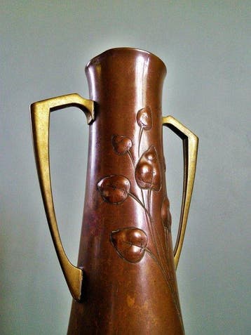 WMF / Geislingen - Vase - Grand vase avec décoration florale