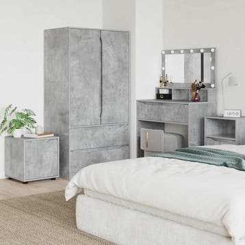 vidaXL Badkamerkast 40,5 x 40 x 44 cm Bewerkt hout Beton, Verzenden, Nieuw
