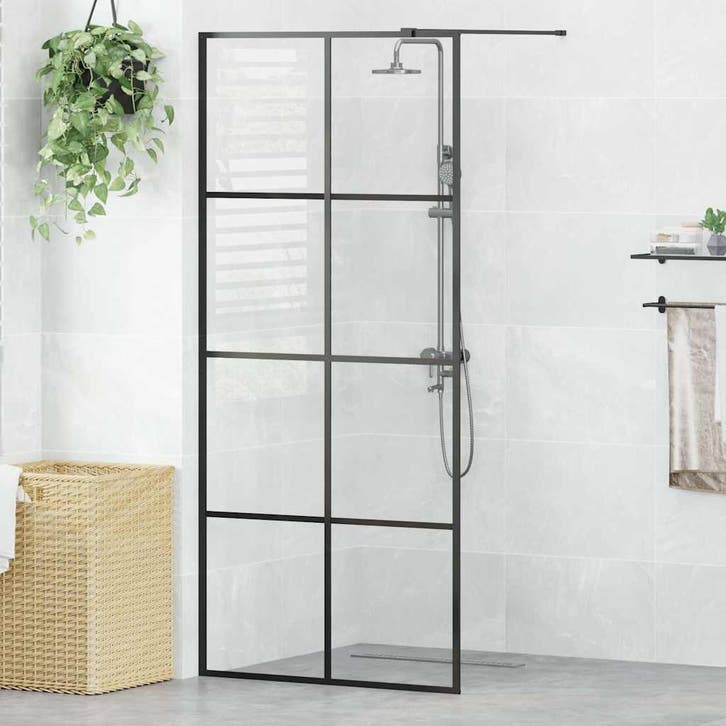 vidaXL Inloopdouchewand 90x195 cm ESG-glas transparant en, Bricolage & Construction, Sanitaire, Envoi