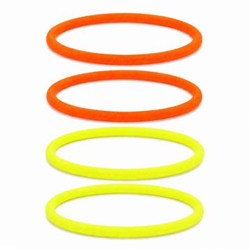 Haarband Sport 1cm - Endless Elastiek - Nylon - Geel Oranje, Nieuw