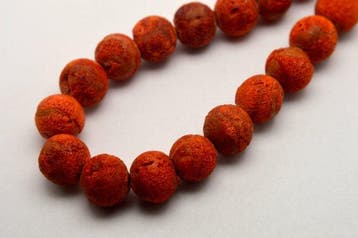 Koraal - Ketting met 925 zilveren sluiting, natuurlijk rood