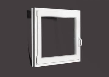 PVC raam draaikiep b100xh90 cm Wit, Gevelraam of Ruit, 80 tot 120 cm, 80 tot 120 cm, Nieuw