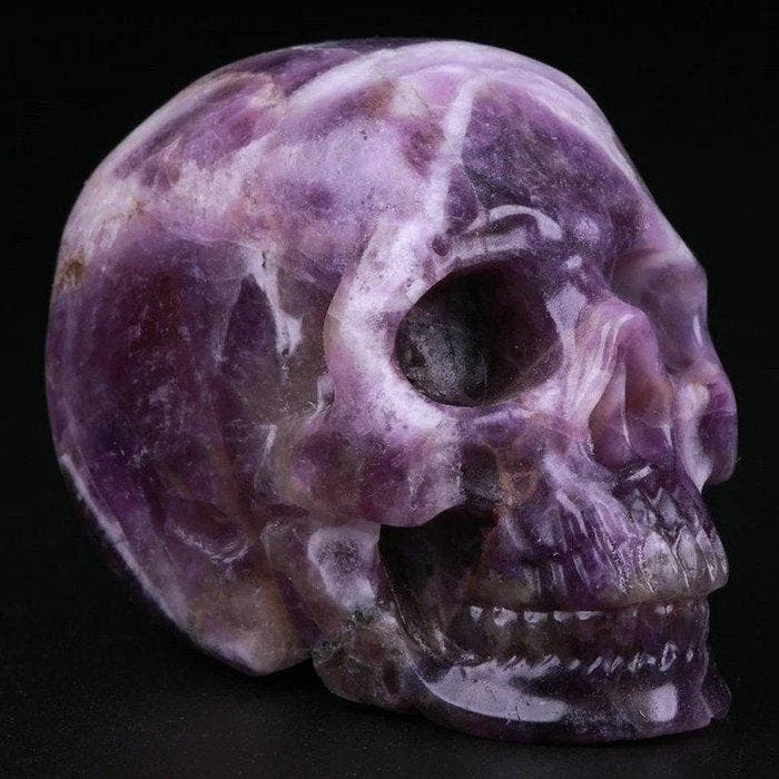 87g Droom Chevron-Amethyst Schedel · Dionysos-legende ·, Verzamelen, Mineralen en Fossielen