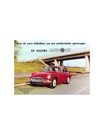 1969 MG MGB GT BROCHURE NEDERLANDS, Ophalen of Verzenden