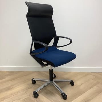 Wilkhahn Modus Ergo- bureaustoel, zwart - blauw, Ergonomisch, Gebruikt, Zwart, Bureaustoel