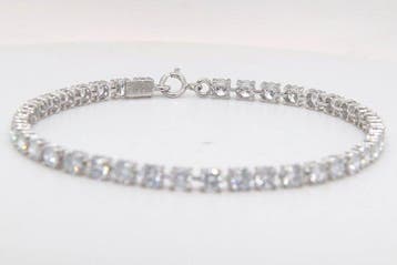 Zonder minimumprijs - Armband - 14 karaat Witgoud - 5.42ct., Nieuw