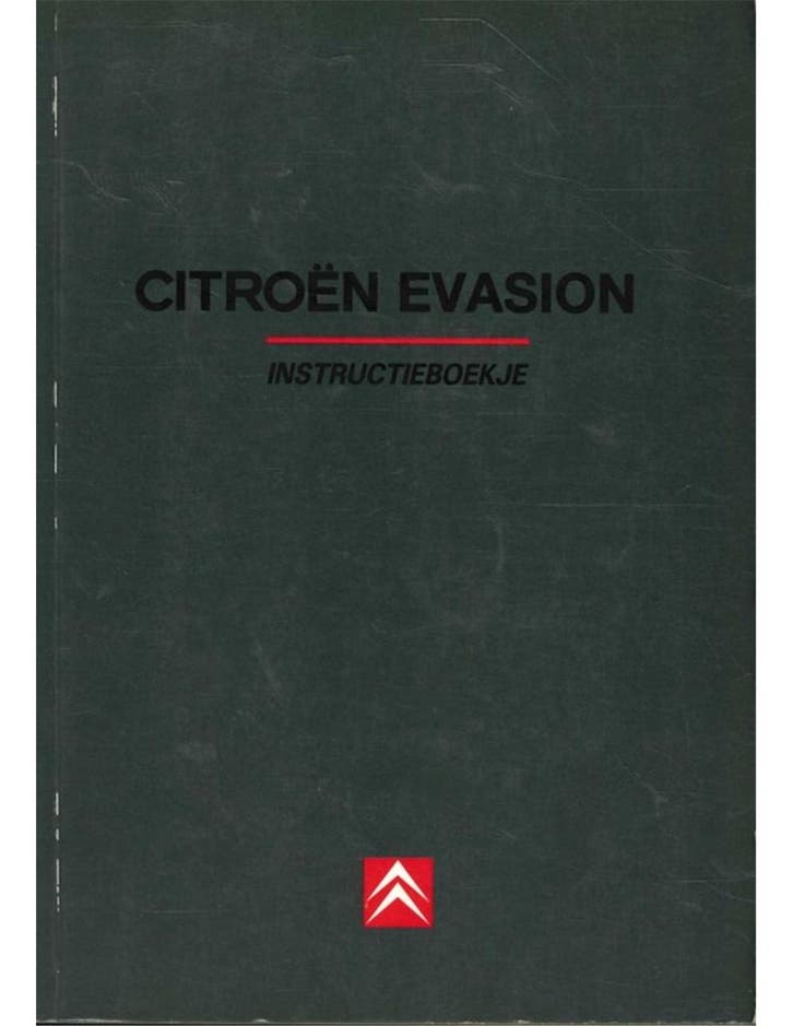 1994 CITROEN EVASION INSTRUCTIEBOEKJE NEDERLANDS, Autos : Divers, Modes d'emploi & Notices d'utilisation, Enlèvement ou Envoi