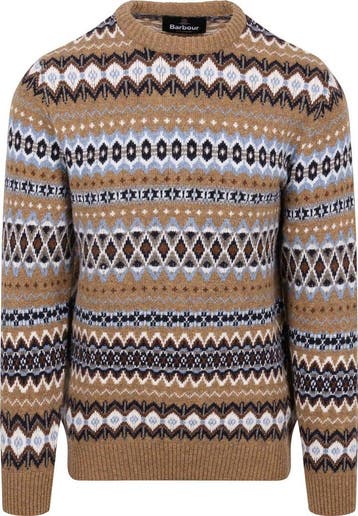 Barbour Fairisle Trui Wol Camel maat Maat 52/54 (L) Heren, Verzenden