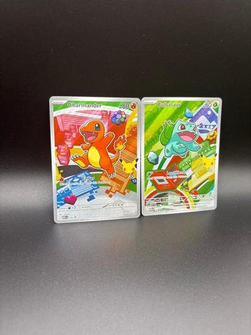 Pokémon - 2 Card - Charmander, Bulbasaur First Partner, Nieuw